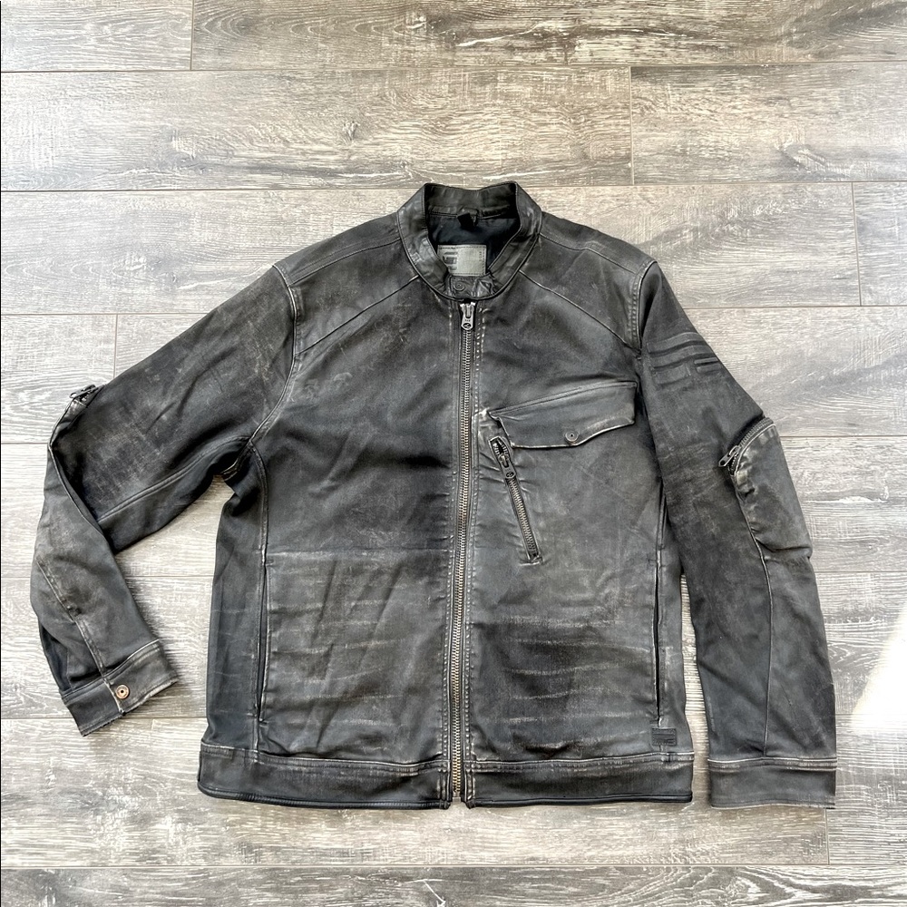 G Star mens black/dark grey jacket - Cafe Racer